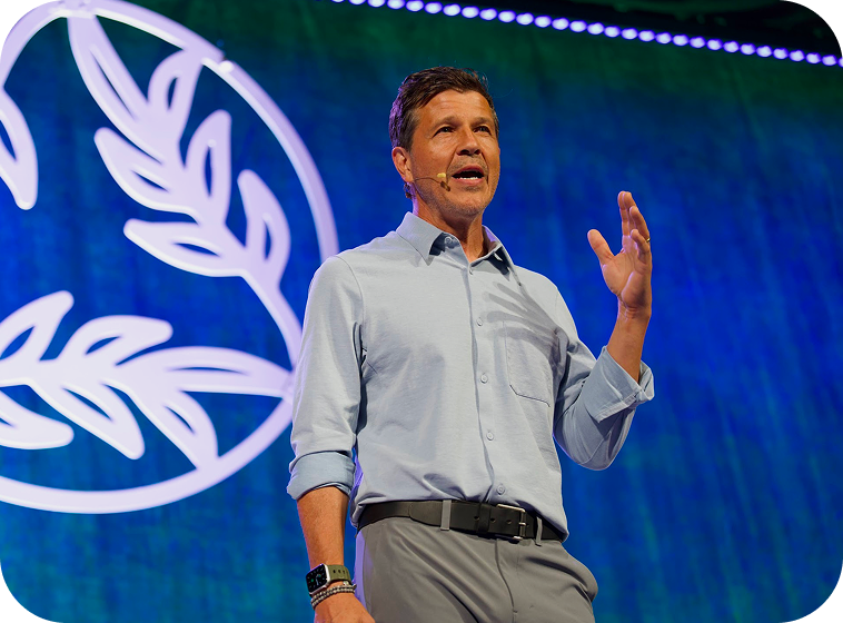 Sean Hoess speaking at Eudemonia 2024